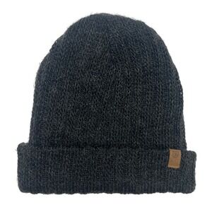 Brixton Mens Charcoal Grey Mohair Blend Ribbed Knit Beanie Hat Made in USA